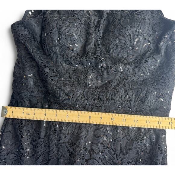 B. Darlin Black Sequin Evening Gown size 15/16 - Picture 8 of 9